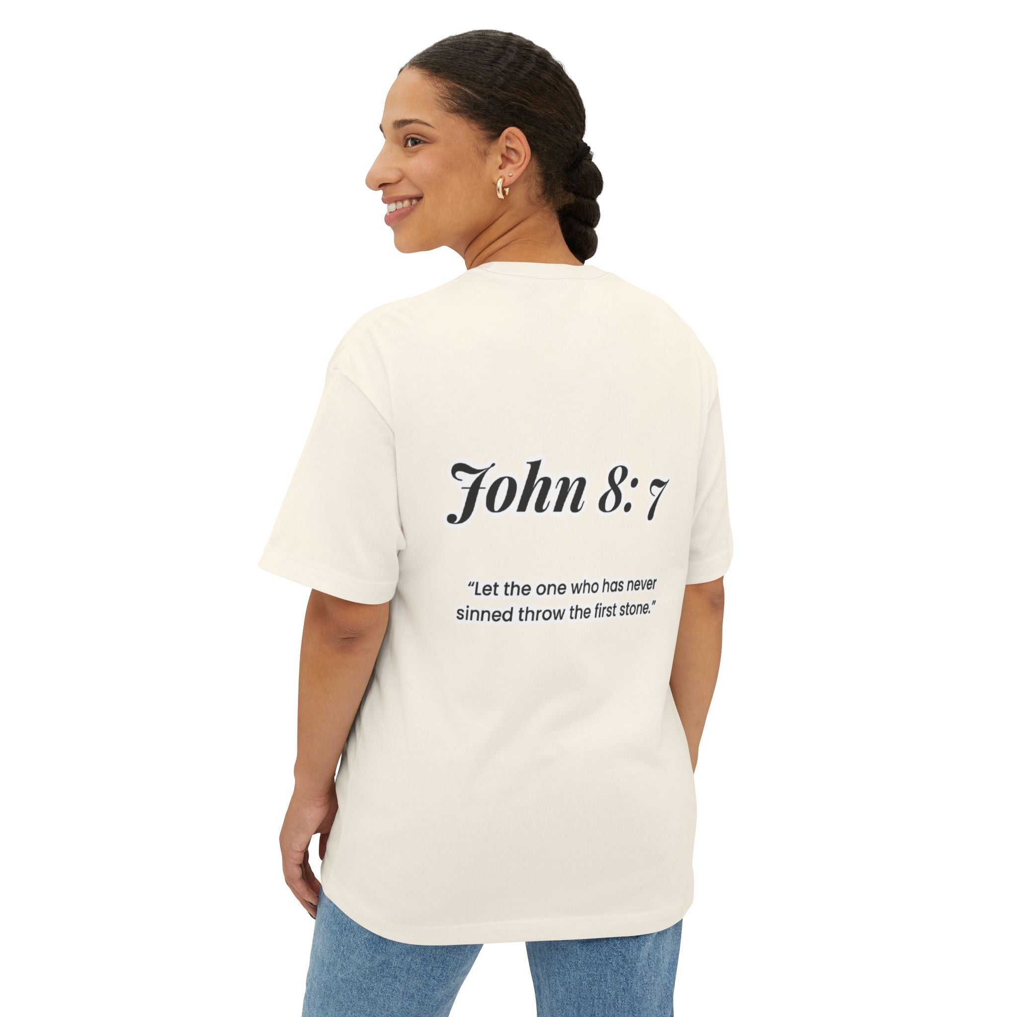 First to Throw the Stone | John 8:7 Christian Tee