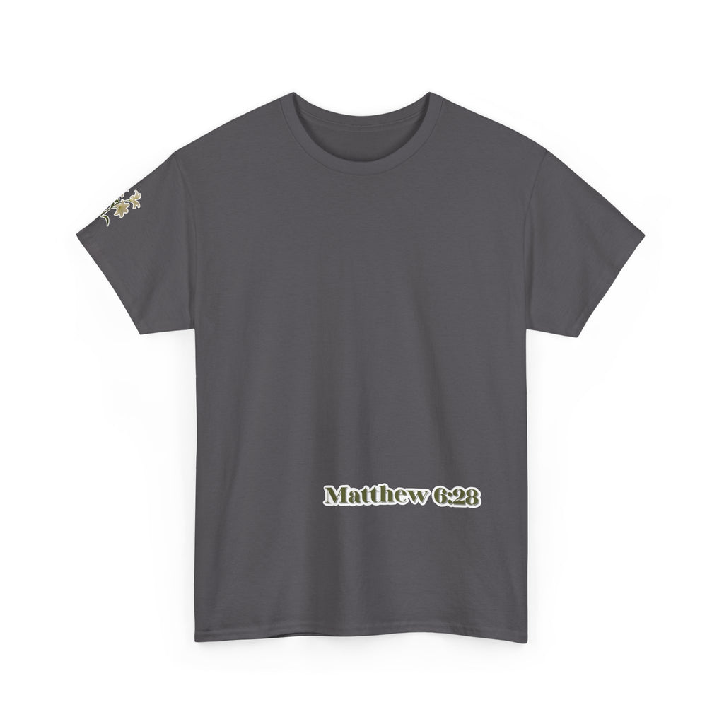 Lillies | Matthew 6:28 Christian Tee