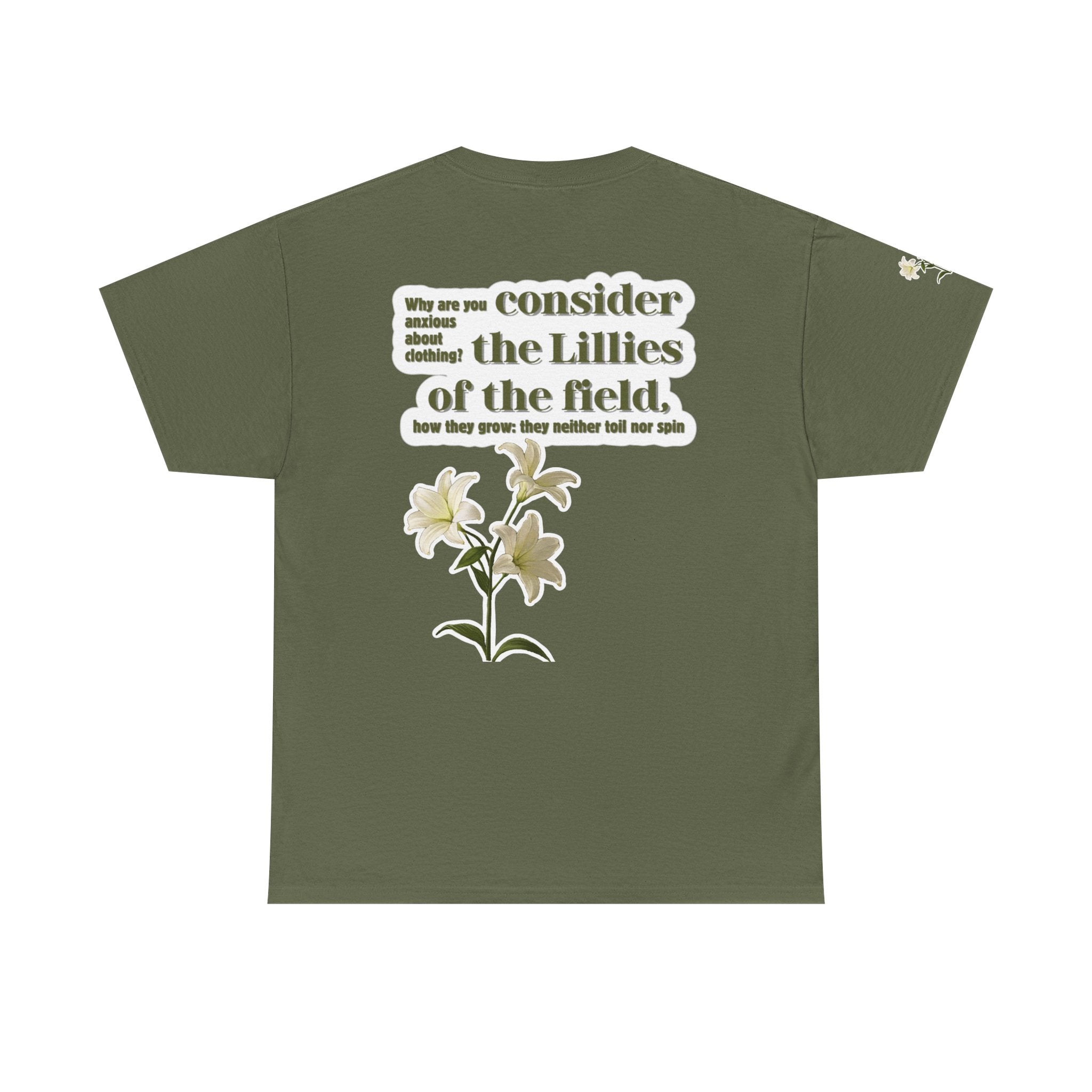 Lillies | Matthew 6:28 Christian Tee