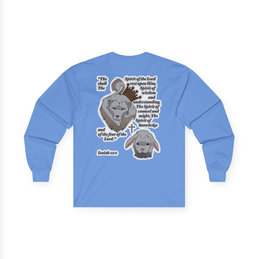 Lion and the lamb | Isaiah 11:2 Christian Long Sleeve Tee