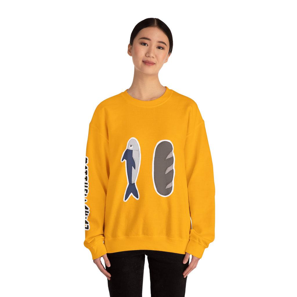 The loaves and the fish | Matthew 14:17 Christian Crewneck Sweatshirt