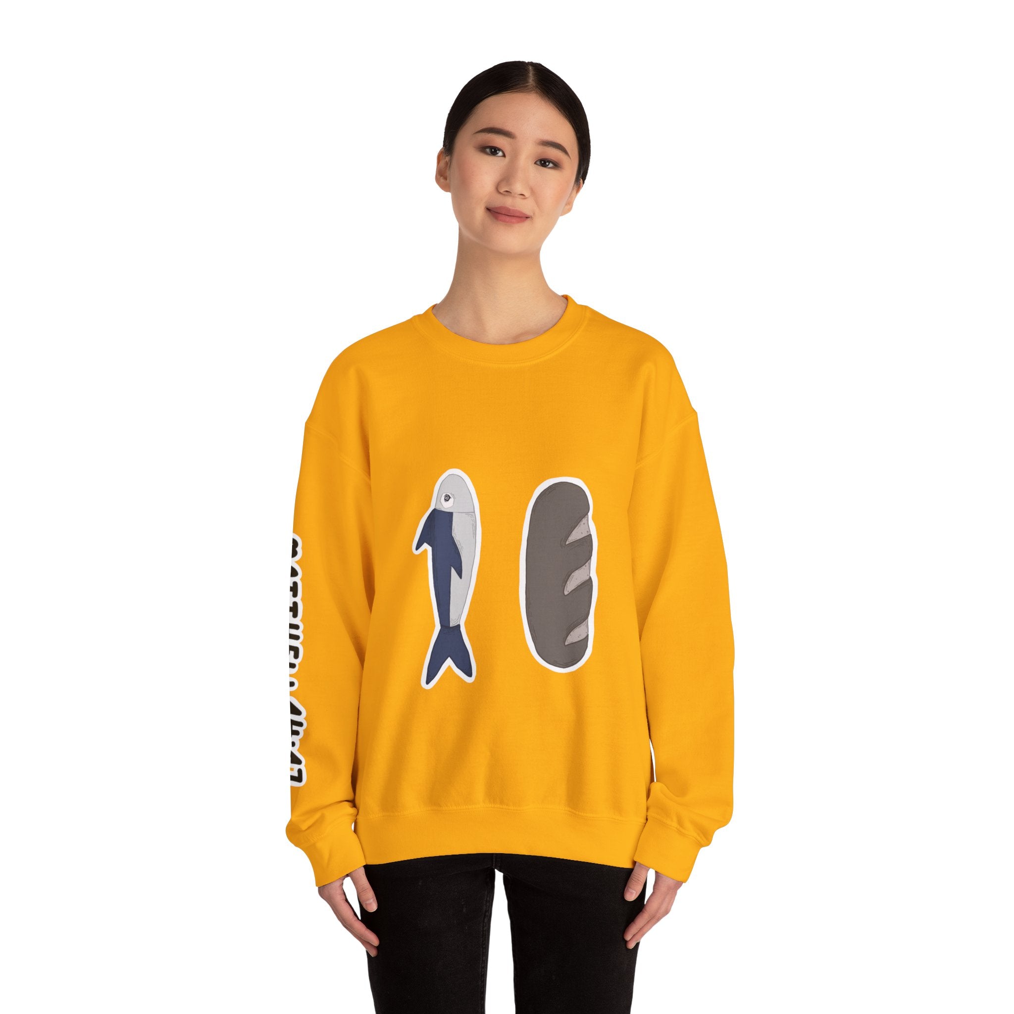 The loaves and the fish | Matthew 14:17 Christian Crewneck Sweatshirt
