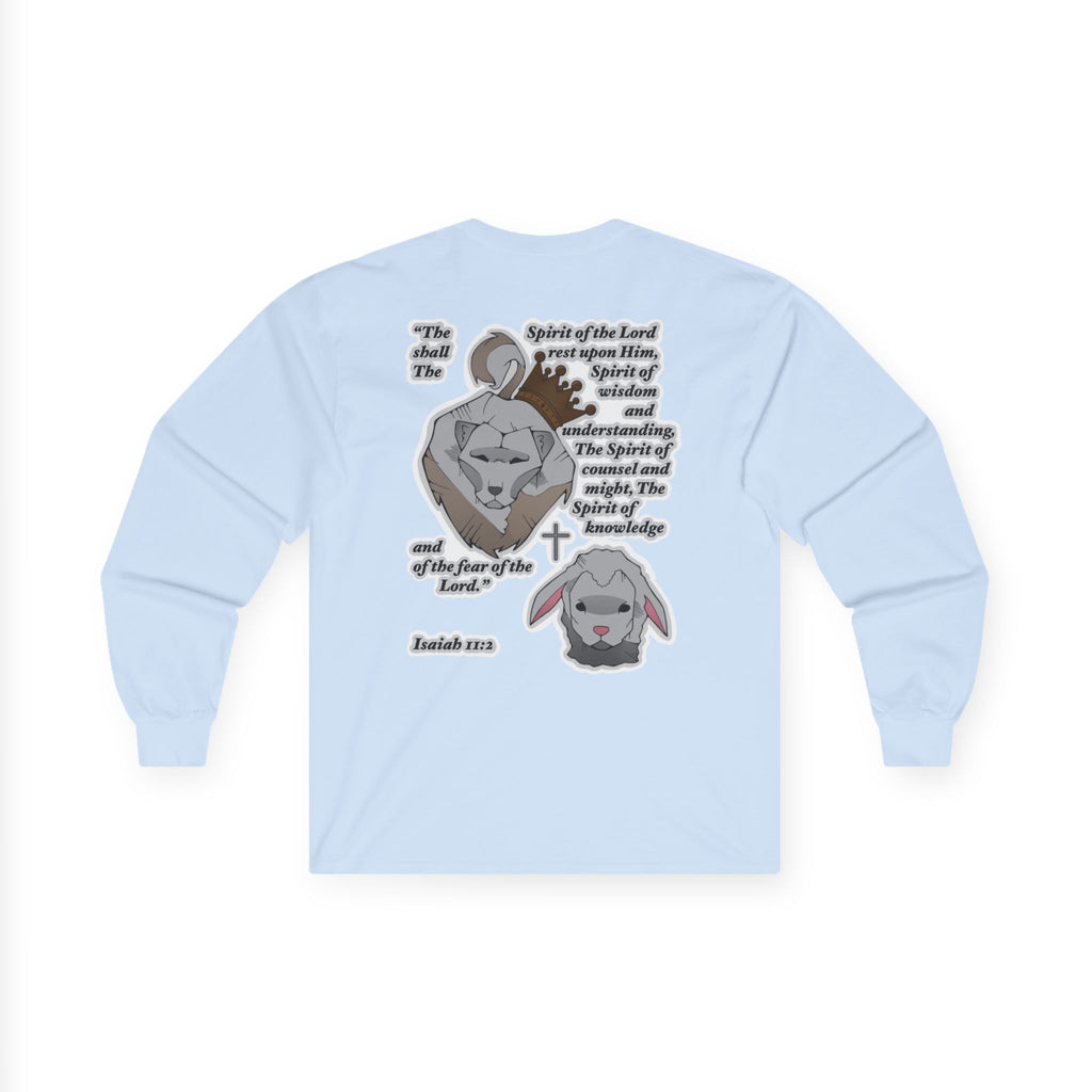 Lion and the lamb | Isaiah 11:2 Christian Long Sleeve Tee