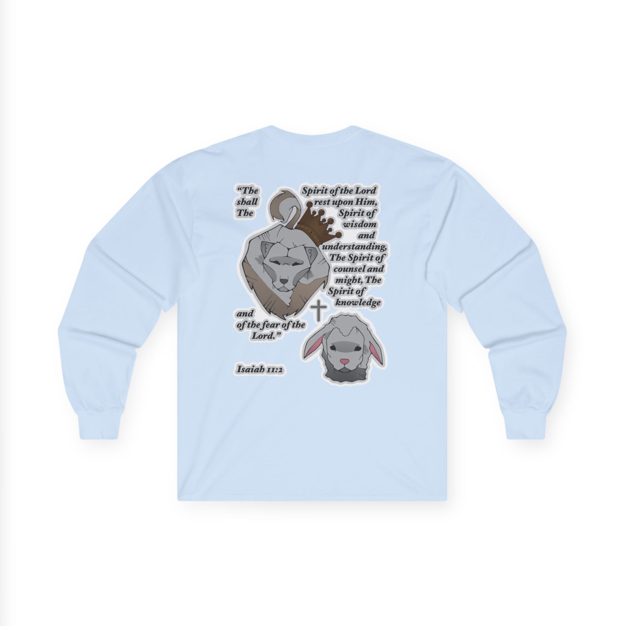 Lion and the lamb | Isaiah 11:2 Christian Long Sleeve Tee