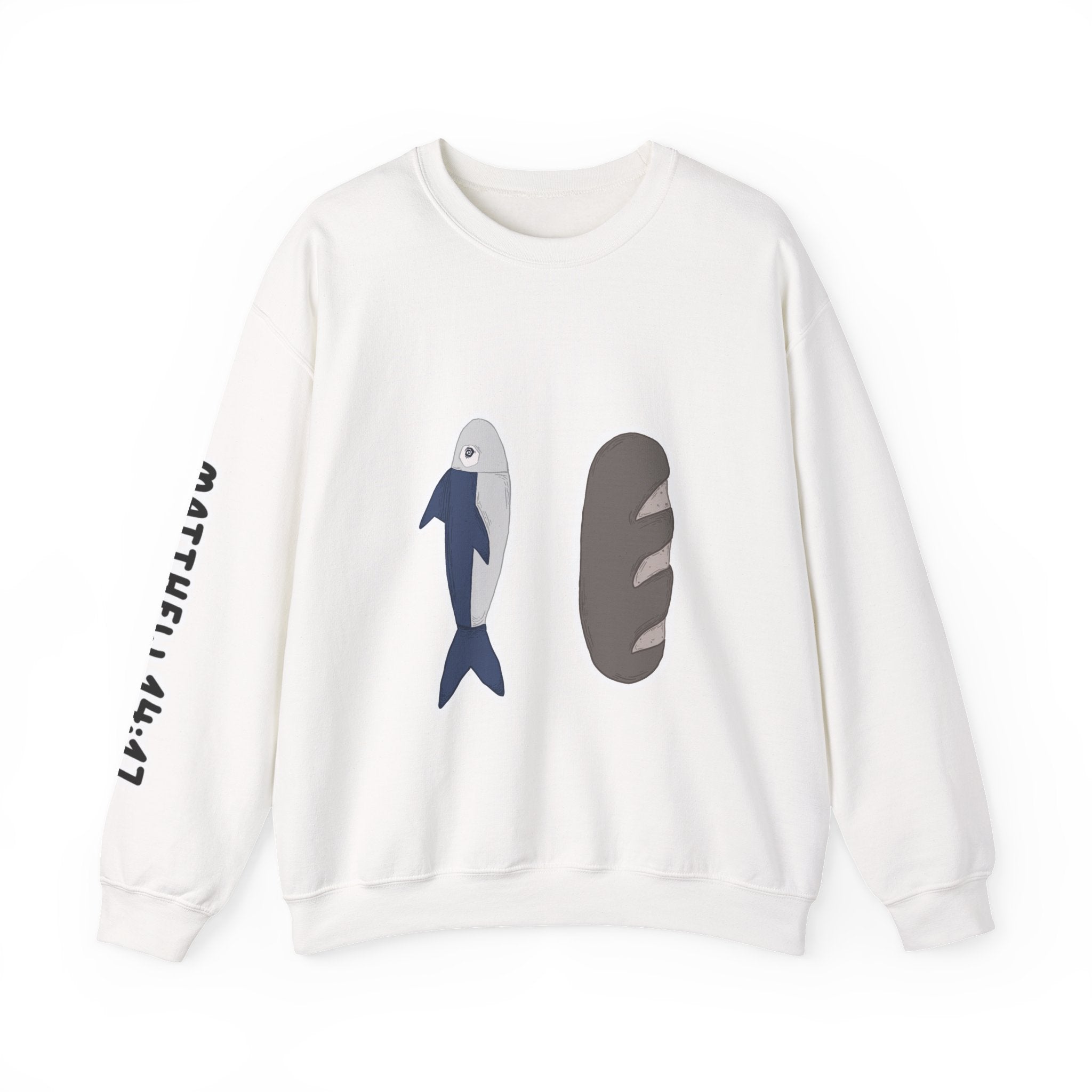 The loaves and the fish | Matthew 14:17 Christian Crewneck Sweatshirt