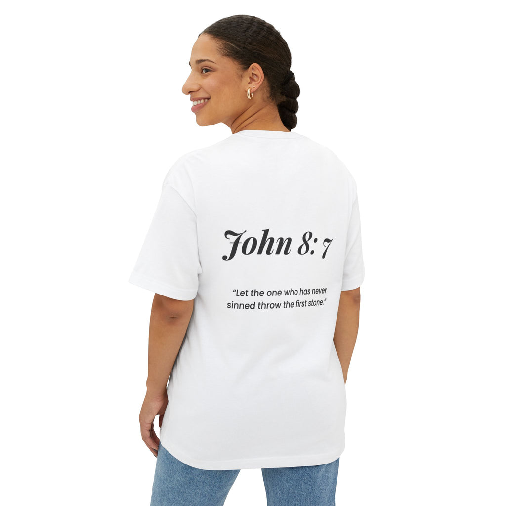 First to Throw the Stone | John 8:7 Christian Tee
