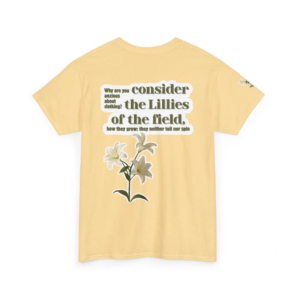 Lillies | Matthew 6:28 Christian Tee