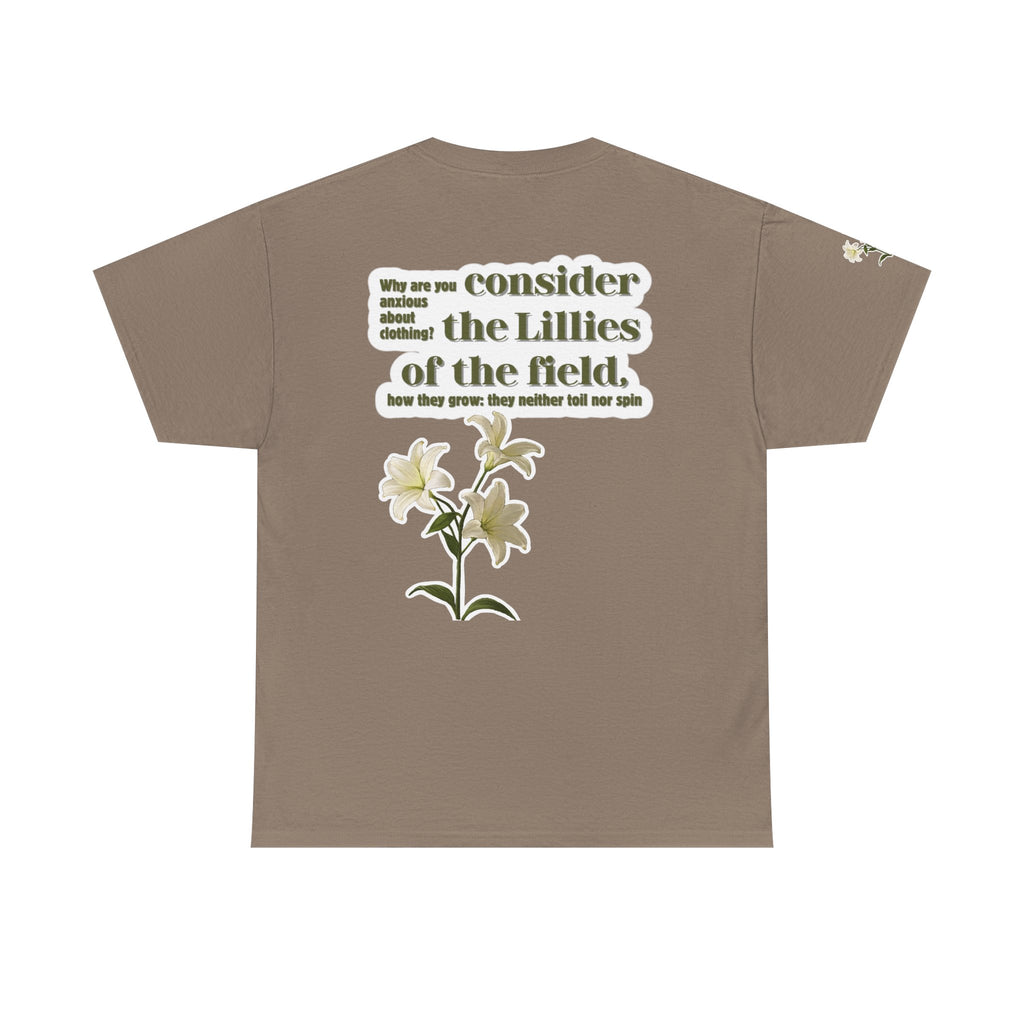 Lillies | Matthew 6:28 Christian Tee