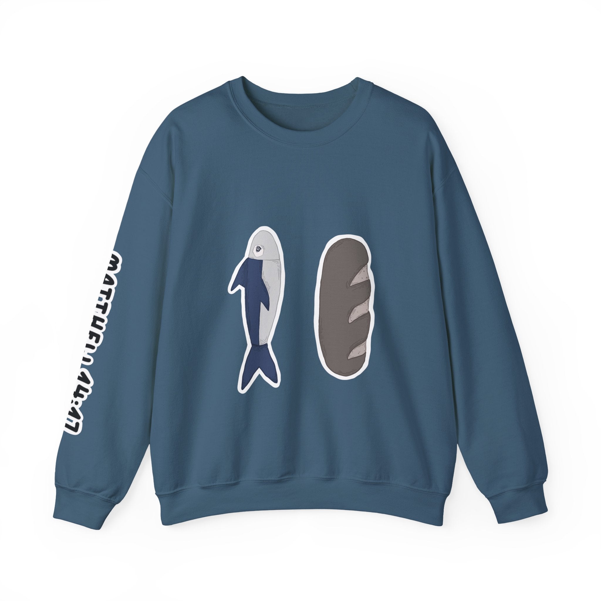 The loaves and the fish | Matthew 14:17 Christian Crewneck Sweatshirt