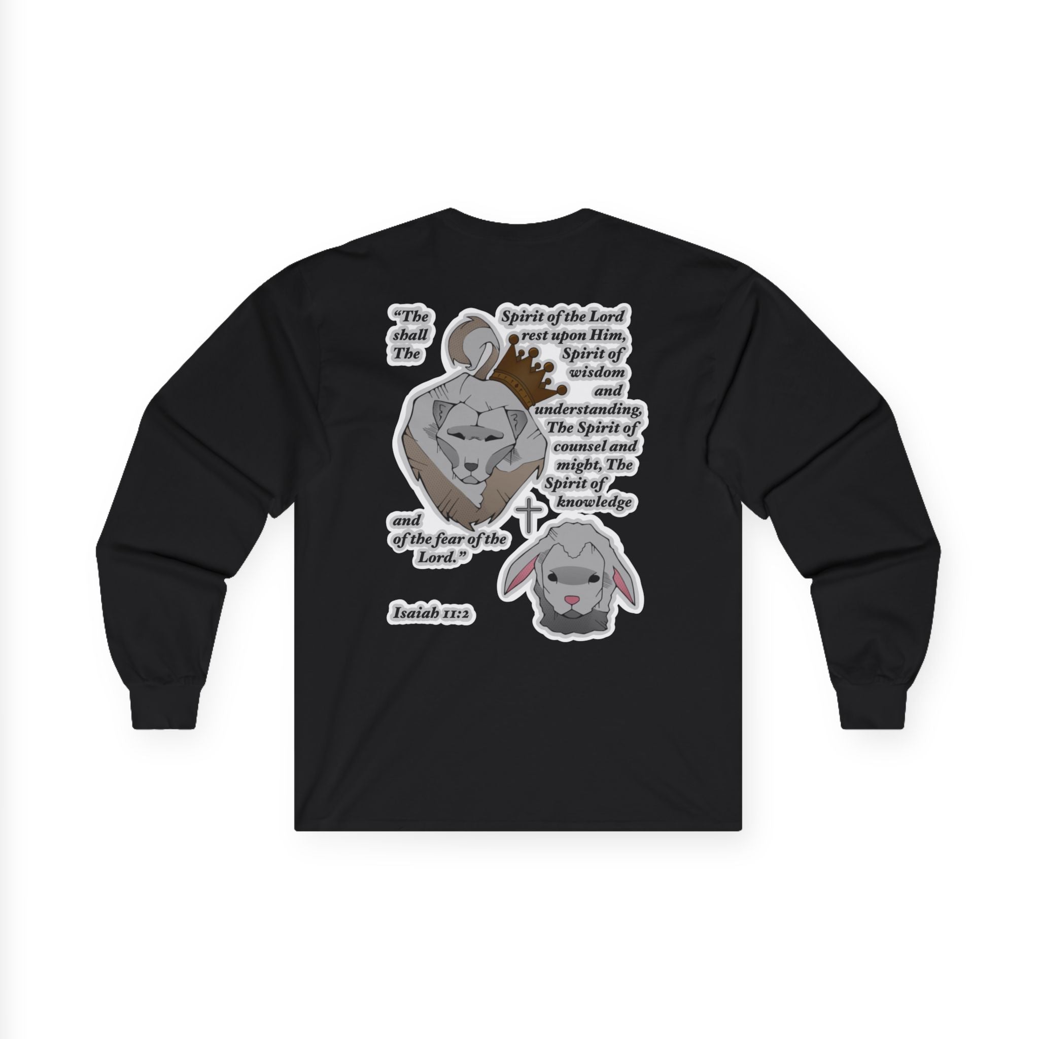 Lion and the lamb | Isaiah 11:2 Christian Long Sleeve Tee