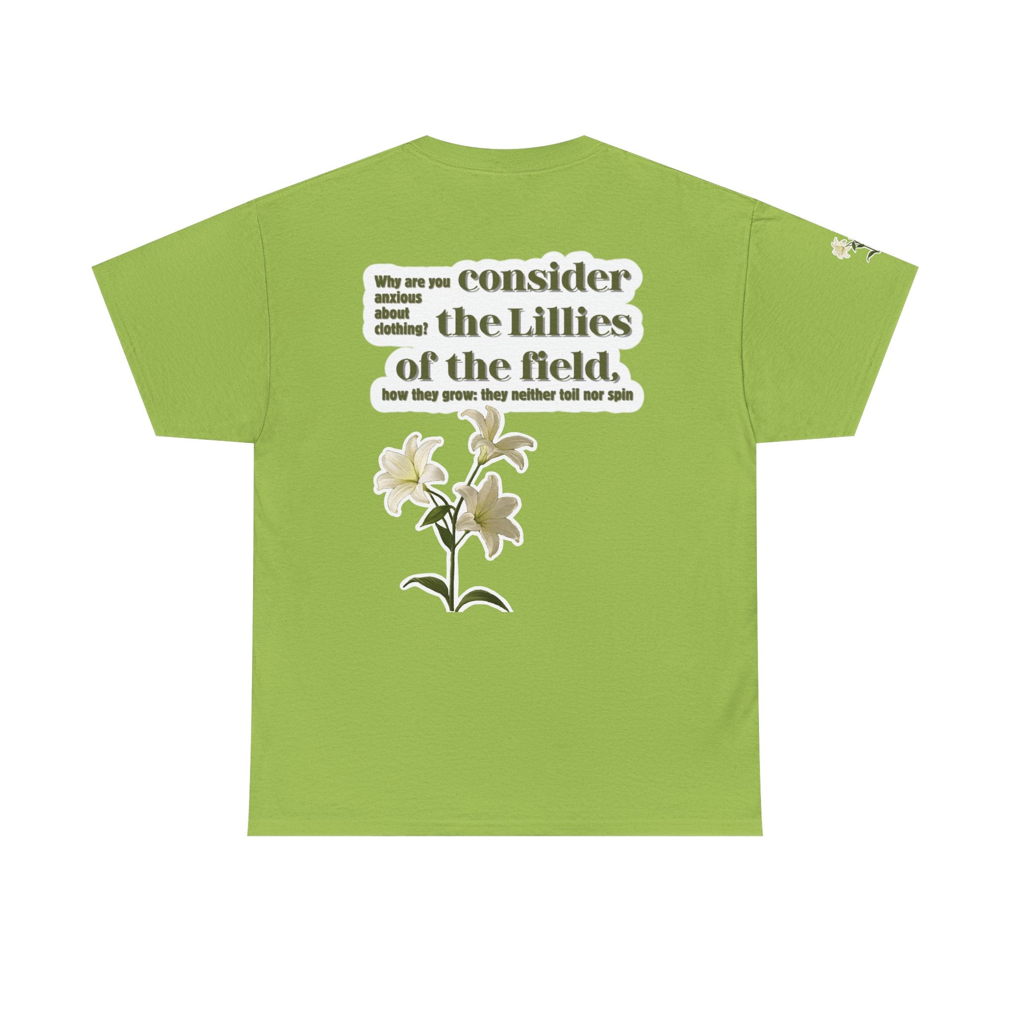 Lillies | Matthew 6:28 Christian Tee