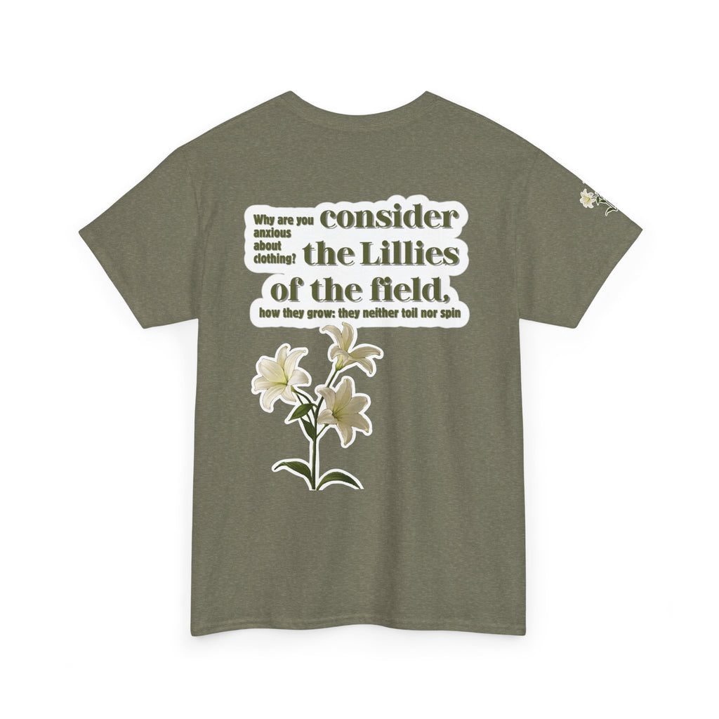 Lillies | Matthew 6:28 Christian Tee