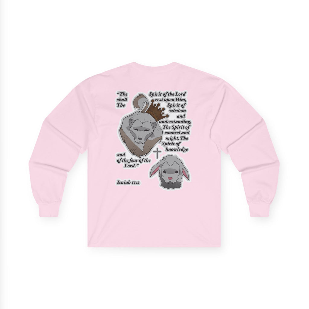 Lion and the lamb | Isaiah 11:2 Christian Long Sleeve Tee