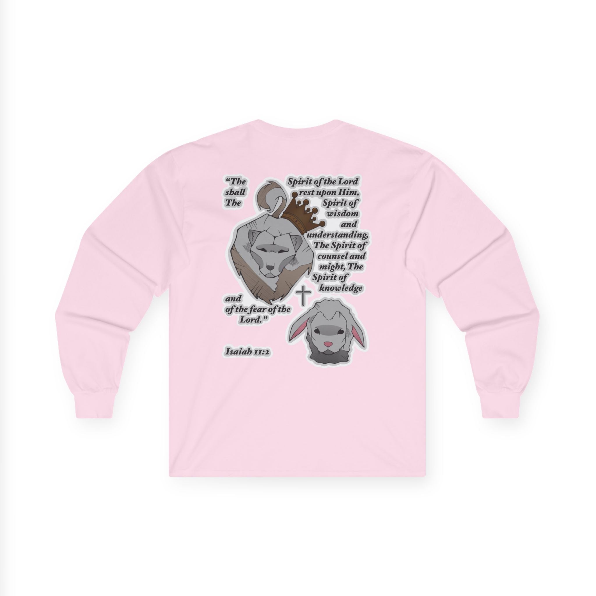 Lion and the lamb | Isaiah 11:2 Christian Long Sleeve Tee