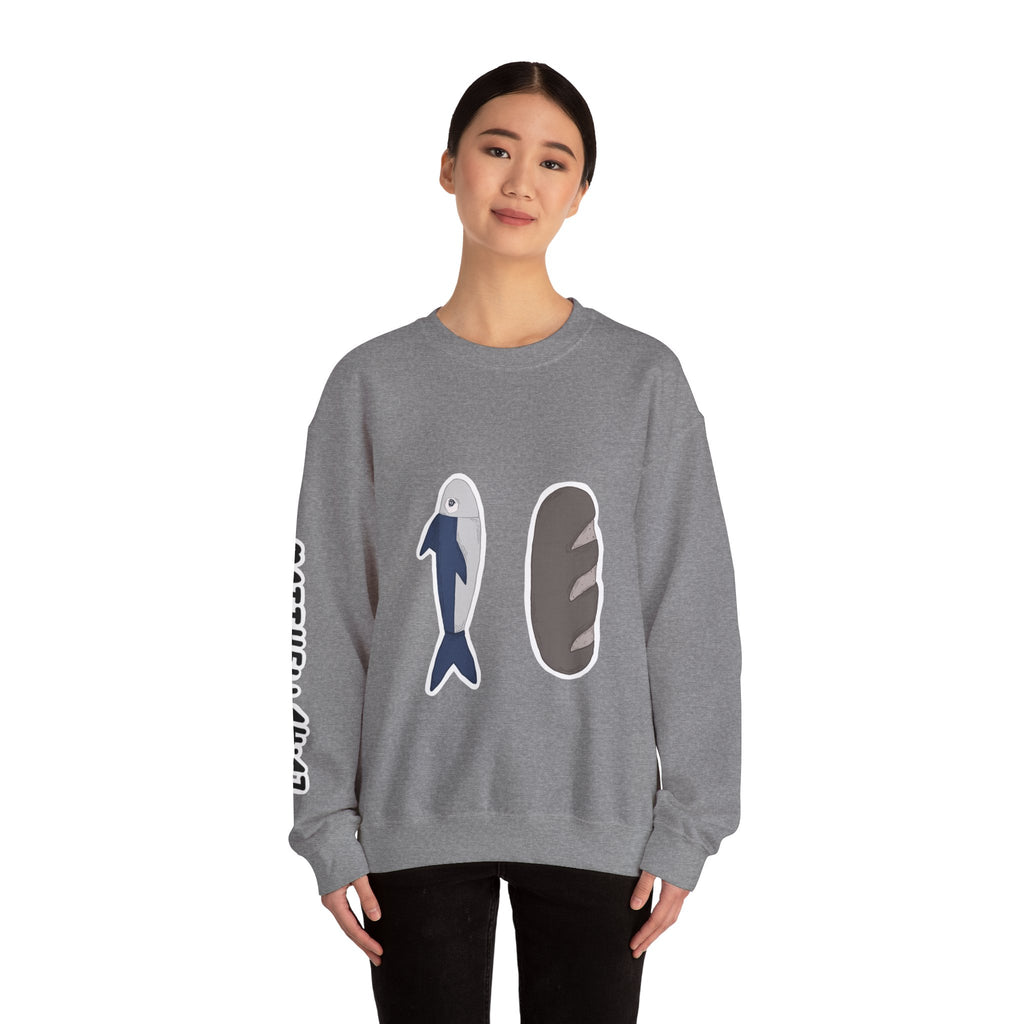 The loaves and the fish | Matthew 14:17 Christian Crewneck Sweatshirt