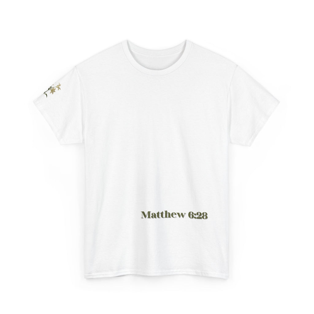 Lillies | Matthew 6:28 Christian Tee