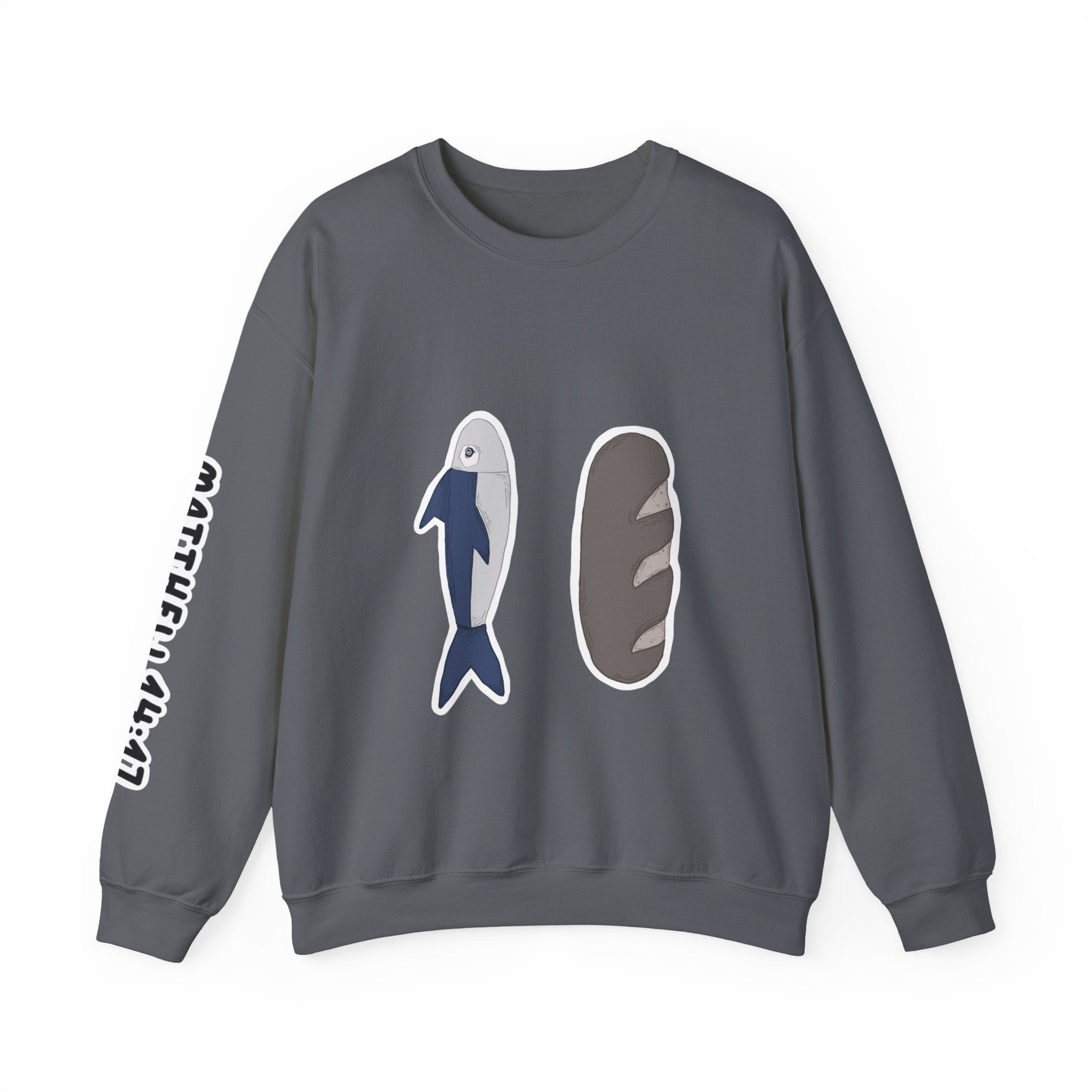The loaves and the fish | Matthew 14:17 Christian Crewneck Sweatshirt
