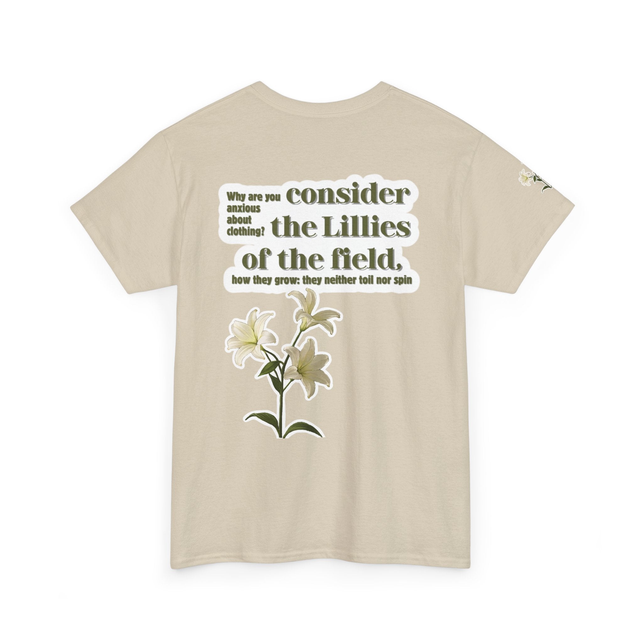 Lillies | Matthew 6:28 Christian Tee