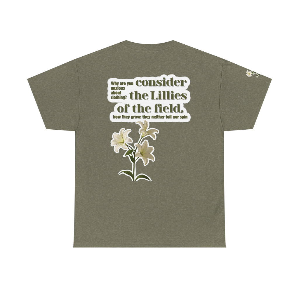 Lillies | Matthew 6:28 Christian Tee