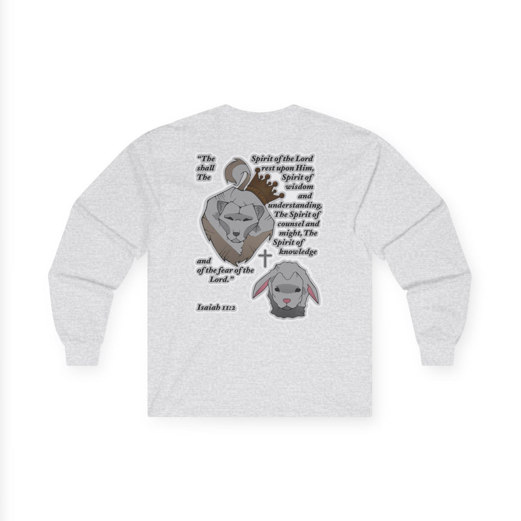 Lion and the lamb | Isaiah 11:2 Christian Long Sleeve Tee