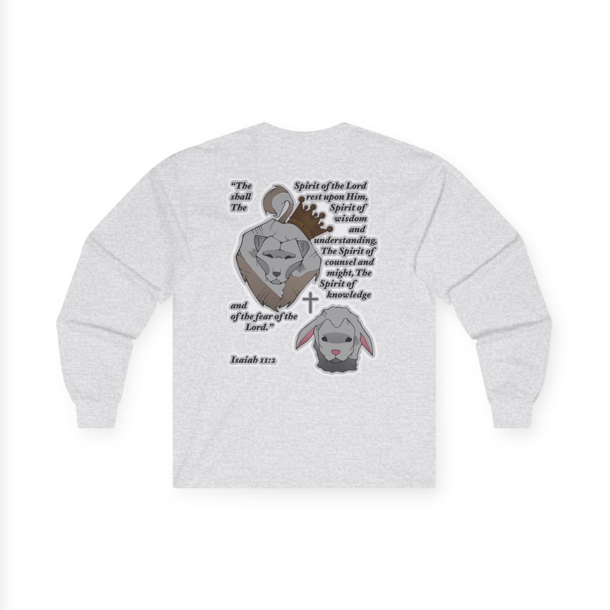 Lion and the lamb | Isaiah 11:2 Christian Long Sleeve Tee