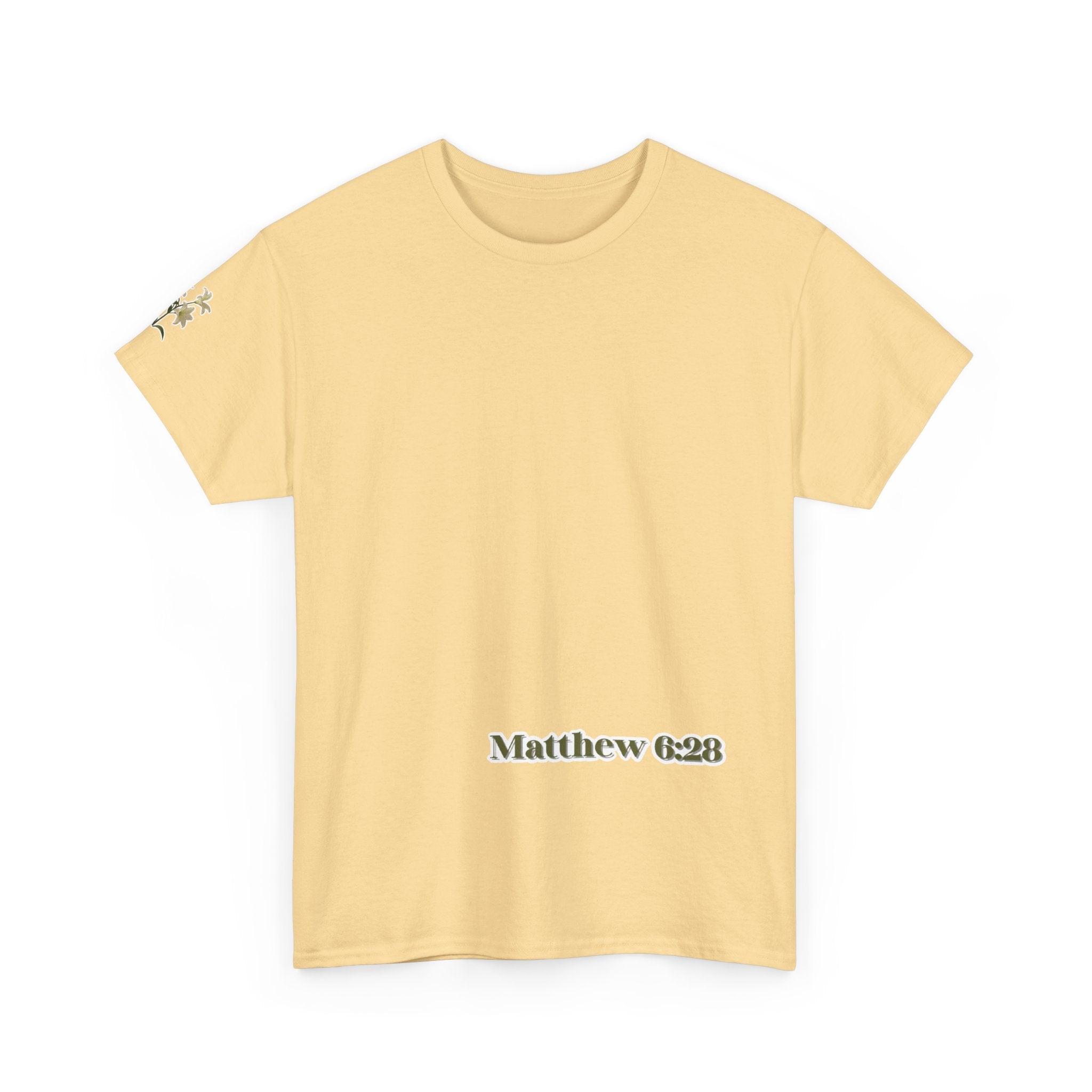 Lillies | Matthew 6:28 Christian Tee