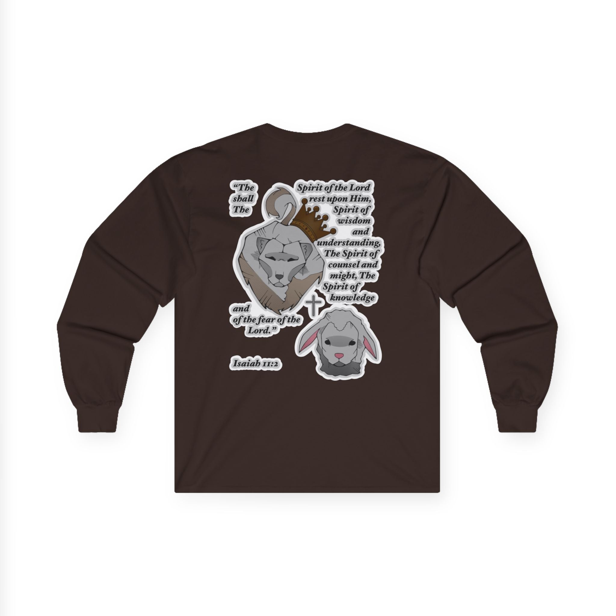 Lion and the lamb | Isaiah 11:2 Christian Long Sleeve Tee
