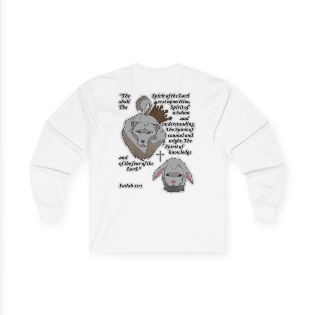 Lion and the lamb | Isaiah 11:2 Christian Long Sleeve Tee