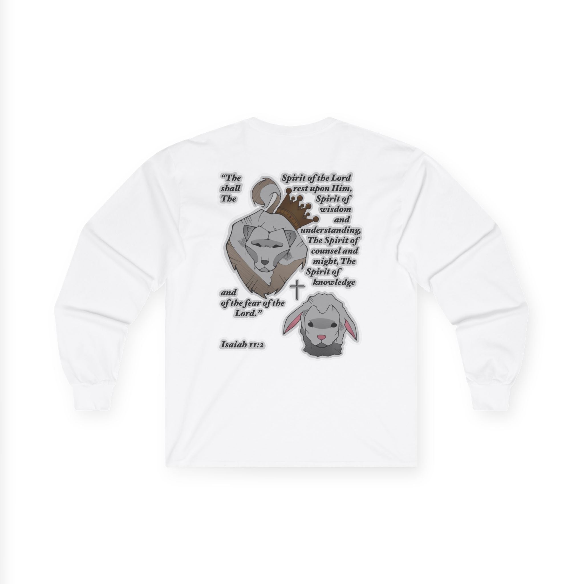 Lion and the lamb | Isaiah 11:2 Christian Long Sleeve Tee