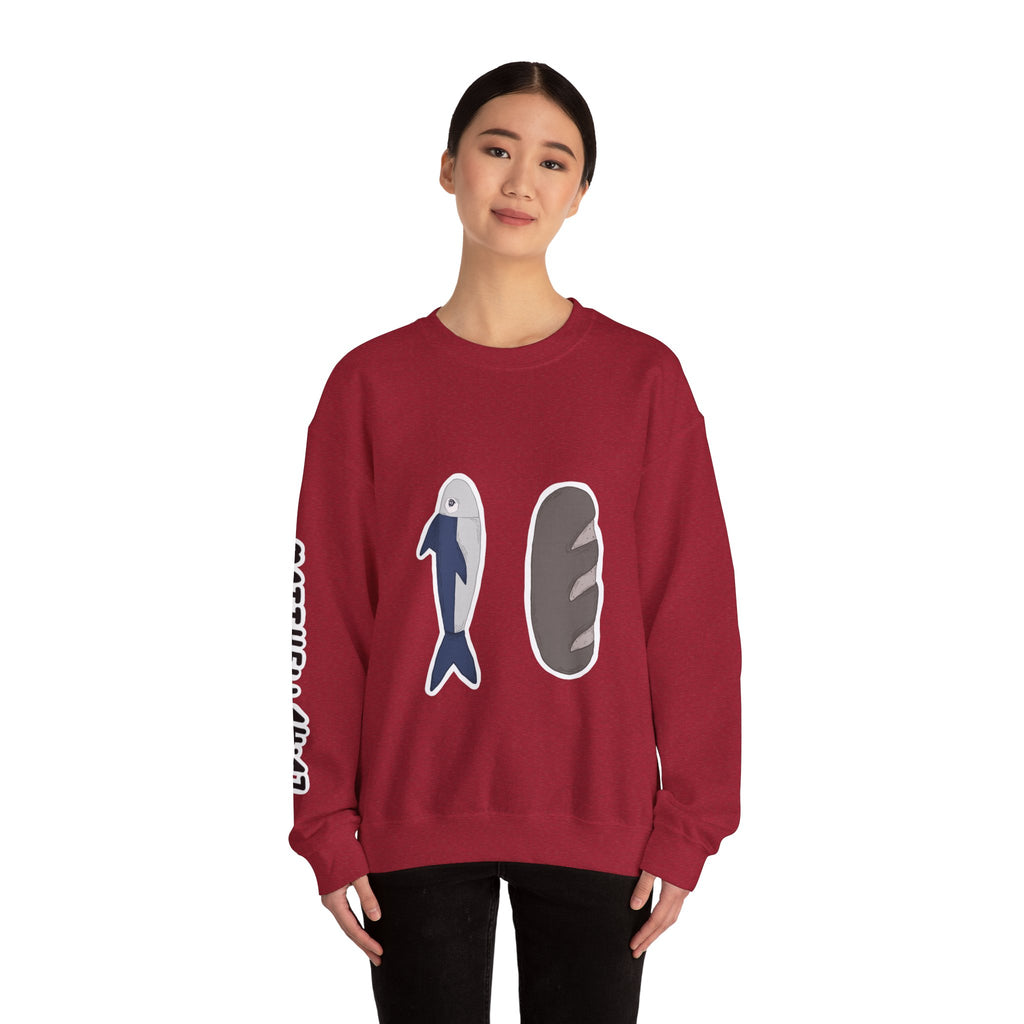 The loaves and the fish | Matthew 14:17 Christian Crewneck Sweatshirt