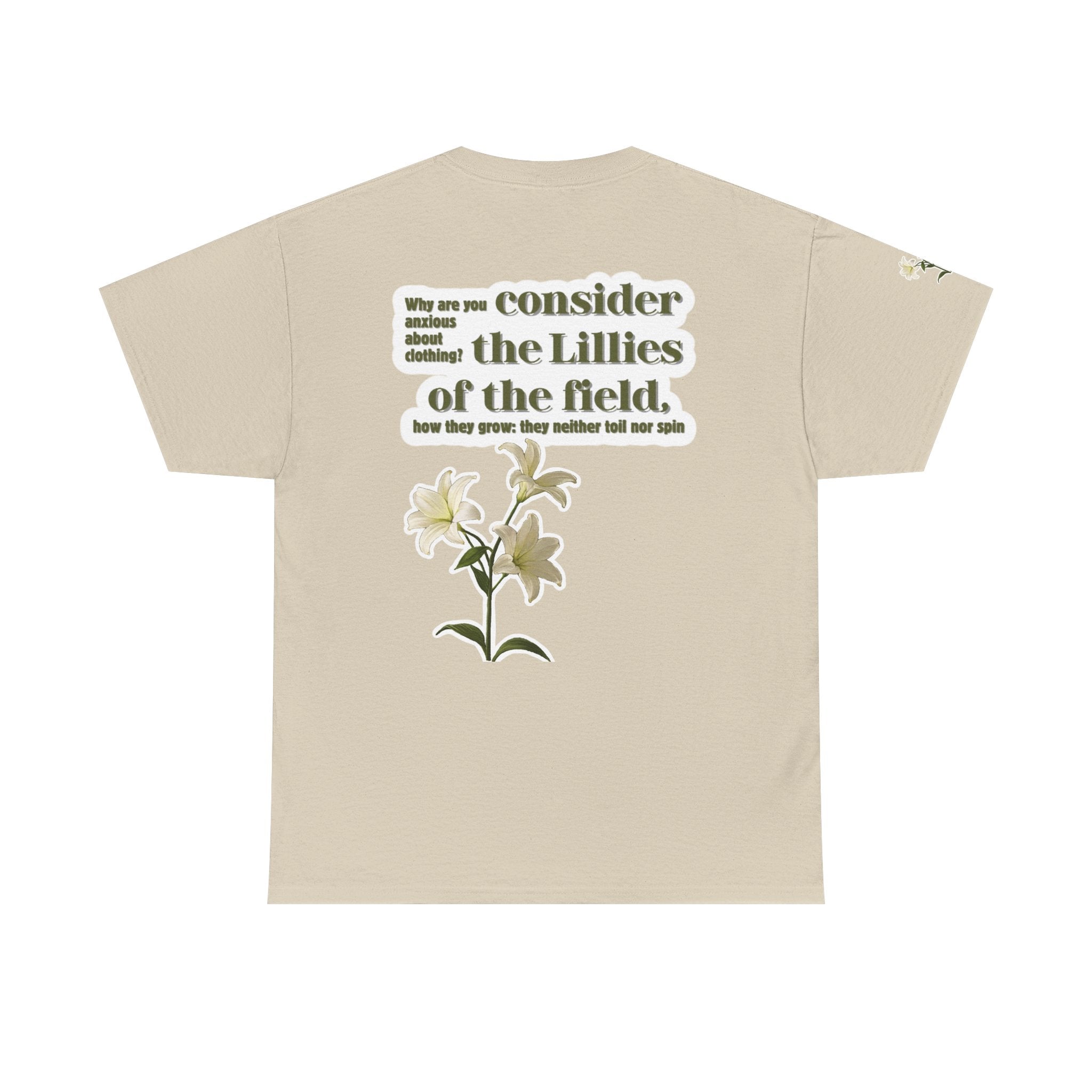 Lillies | Matthew 6:28 Christian Tee