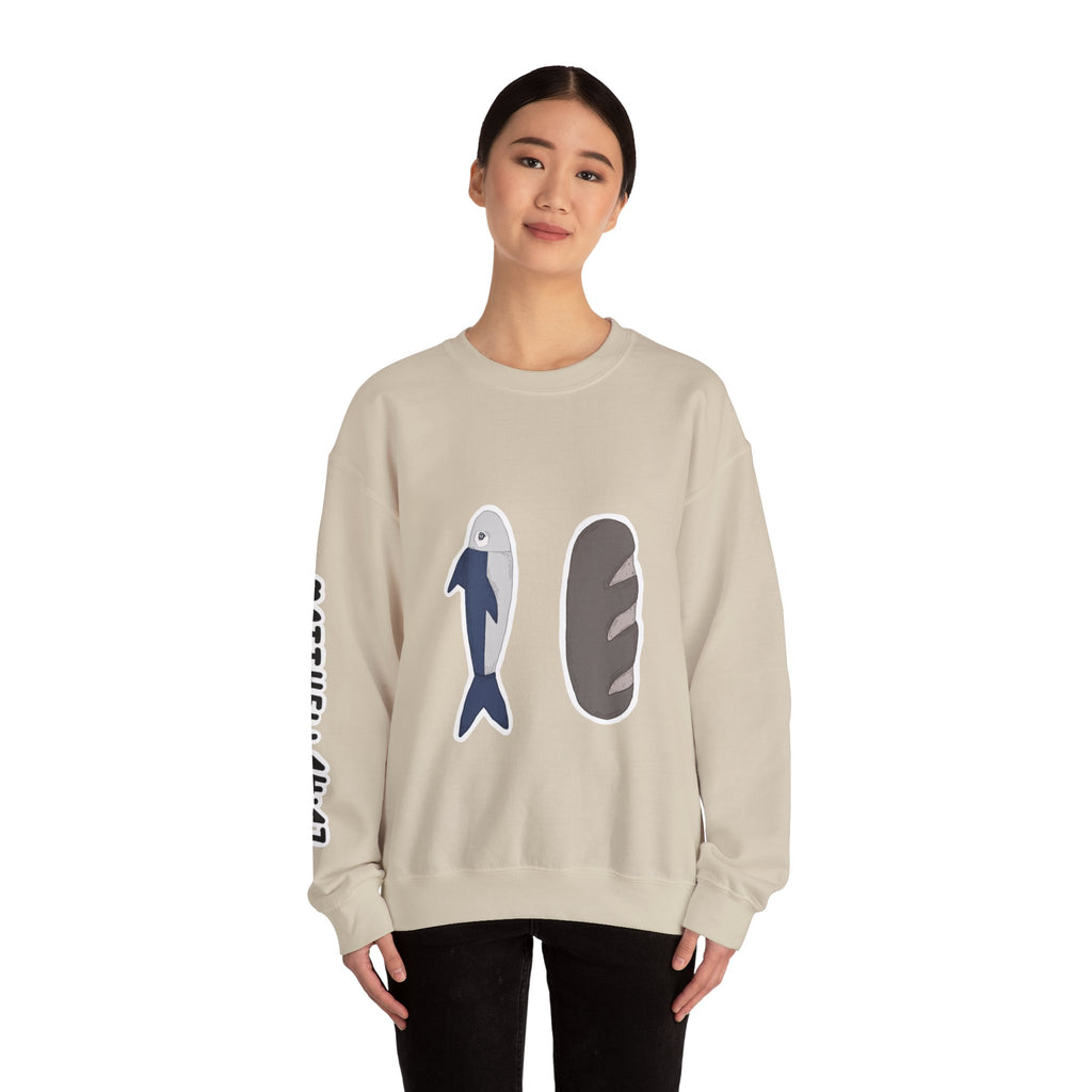 The loaves and the fish | Matthew 14:17 Christian Crewneck Sweatshirt