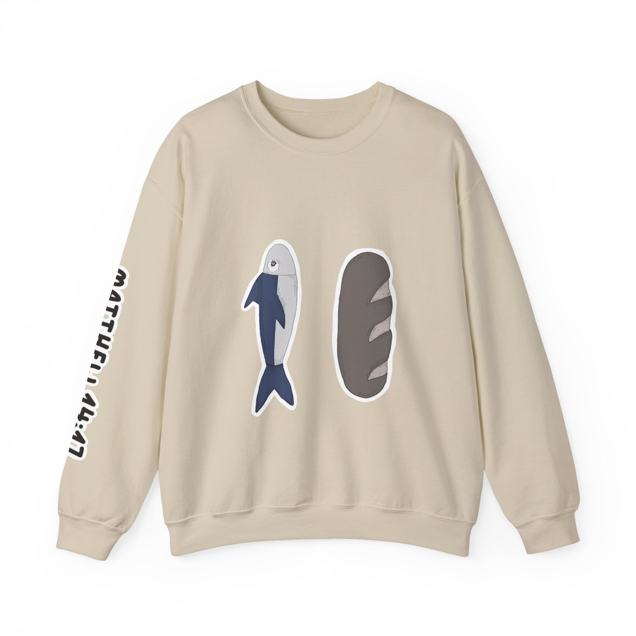 The loaves and the fish | Matthew 14:17 Christian Crewneck Sweatshirt