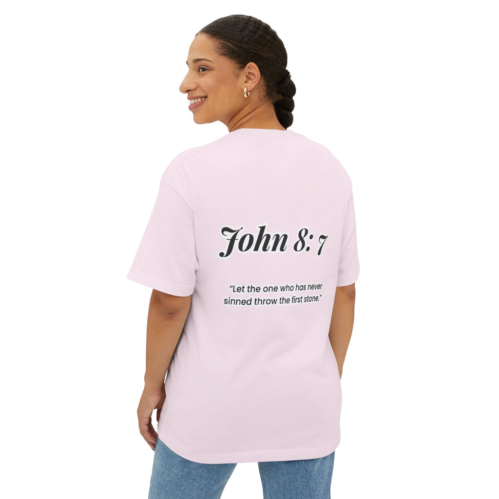 First to Throw the Stone | John 8:7 Christian Tee