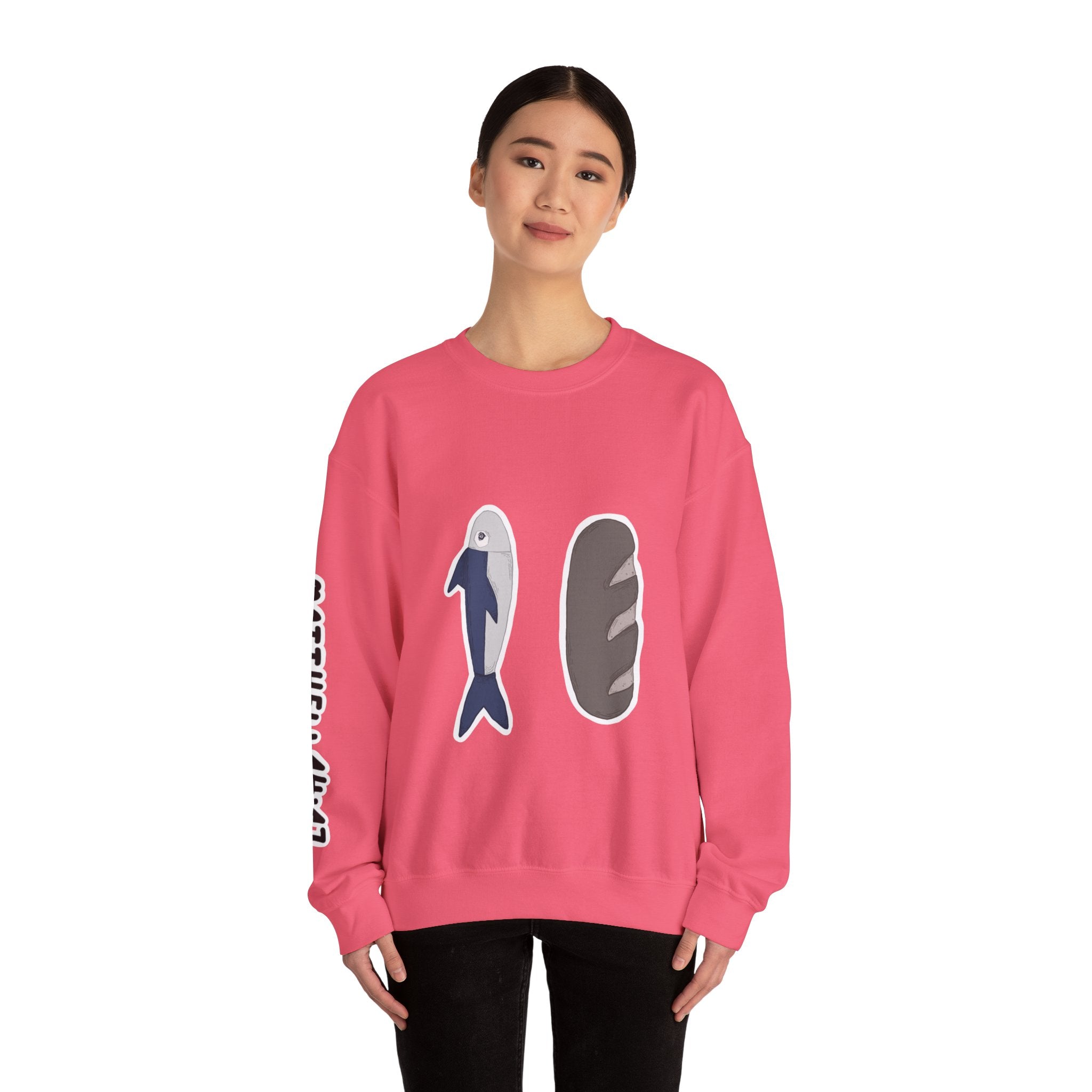 The loaves and the fish | Matthew 14:17 Christian Crewneck Sweatshirt