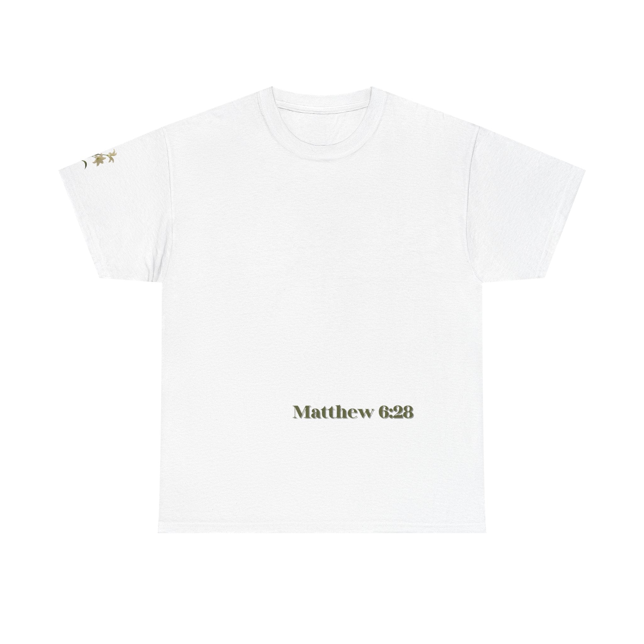 Lillies | Matthew 6:28 Christian Tee